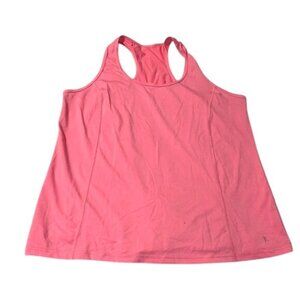 Danskin Now Pink Racerback Tank Top XL/XG 16-18 Semi-Fitted Lightweight Polyeste